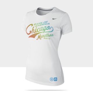   Graphic 2012 Chicago Marathon Womens Running T Shirt 582730_100_A