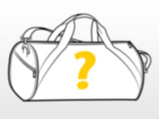 no we re not selling a blurry question mark duffel it s a random 