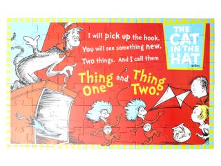 Dr. Seuss Floor Puzzle Bundle   The Lorax, The Cat in the Hat 