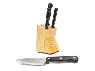 Ginsu Knives 5 Piece Essential Series Prep Set with Storage Block