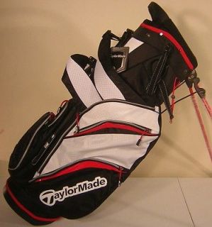 New 2012 TaylorMade Golf PureLite 3.0 Stand Bag Black/White/Red Pure 