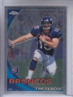 tim tebow 2010 topps chrome rookie rc 100 time left