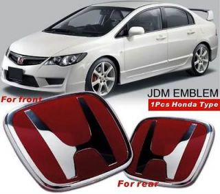   JDM Red Emblem For Honda Front Or Rear Badge (Fits Honda CR V 2007