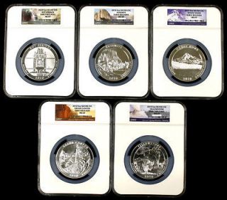 NGC FULL 2010 5 oz COIN SET MS69 Early Releases America The Beautiful 