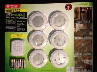 lightmates wireless led puck lights 6 pack with remote time