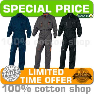 Panoply Work Wear Mens Overalls Boiler Suit Coveralls Mechanics Black 