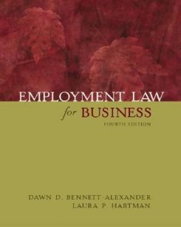 Employment Law for Business by Laura Pincus Hartman and Dawn D 