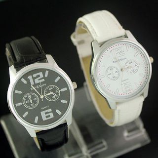 2pcs New Plush Artificial leather watch stainless steel boy man,WM20