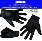 LEATHER & SPANDEX GLOVES IDEAL FOR DRIVING CYCLING RIDING SHOOTING 