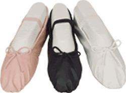 NEW Capezio Balera Pink Black White Full Sole Leather Ballet Shoes 