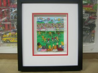   Fazzino  Soccer  3 D Limited Edition Signed & Number Framed COA