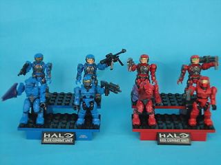 Newly listed 8x Mega Bloks Halo Spartan loose figures Red Team Combat 