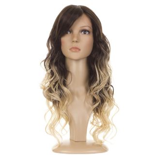 Ombre Long Curly Lace Front Wig  Bouncy Bodywave Curls  Dip Dyed 