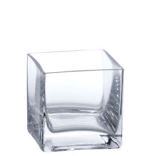 Cube Vase 3.15 (Wholesale Lot) Clear Square Vases (24pcs)   Photo 