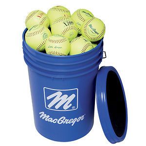 macgregor bucket of 2 dozen yellow 11 practice softballs time
