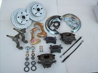 GM AFX Body front Disc Brake conversion Kit cross drilled & slotted 