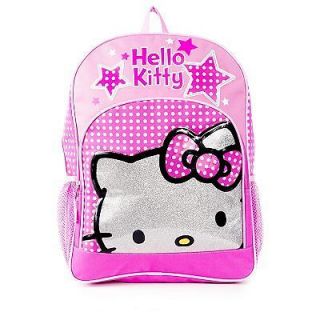 HELLO KITTY SANRIO Girls Pink Sparkly Face 16 Full Size School 