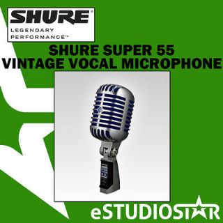 SHURE SUPER 55 DELUXE VINTAGE DYNAMIC VOCAL MICROPHONE SUPER55 CLASSIC 