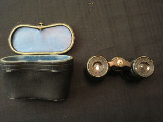 antique binoculars with case lemaire fabt paris 