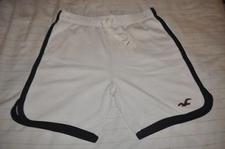 New Hollister by Abercrombie Mens Gym Athletic Shorts White Sz XL 