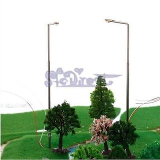 10pcs COPPER Model Single Head Street Park Garden Lights Lamppost N 