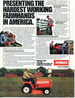 1983 Jacobsen Homelite Textron GT Garden Tractor & Farm Equipment Ad