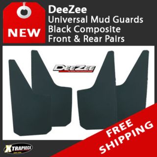Universal Fit Mud Flaps   Splash Guards   DeeZee   Black Composite   4 