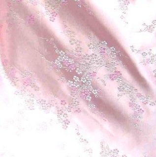 upholstery art silk fabric pink bloosom 3 yard from hong kong time 