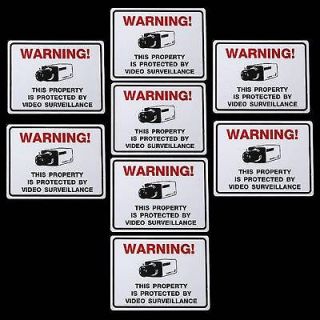 SECURITY CAMERA VIDEO SURVEILLANCE IN USE WATER PROOF WARNING STICKERS 