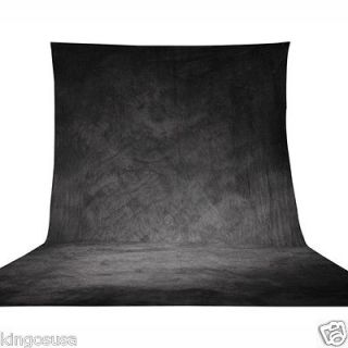 10x 20Professional Hand painted Muslin Back Photography Dyed Black 