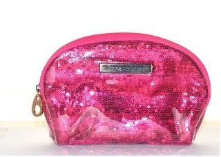 Victorias Secret Stunning Pink Sequin Glitter Cosmetic Bag Makeup 