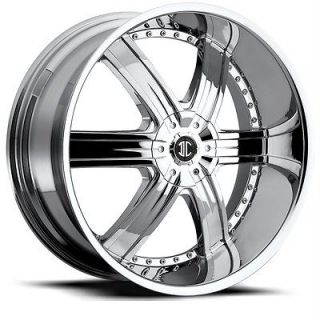 24 inch 2Crave NO4 Chrome Wheels Rims 5x120 BMW 5 Series 6 Series 7 