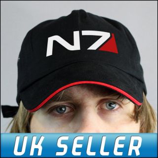 Mass Effect 3 Xbox 360 PS3 PC N7 Black Cap Hat Baseball Cap Brand NEW