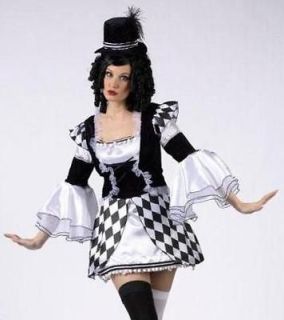 harlequin clown doll adult mime halloween costume s m one
