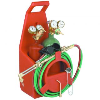 portable torch kit with oxygen and acetylene tanks time left