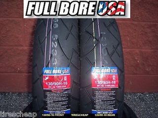 TWO TIRE MOTORCYCLE SET 130/90 16 FRONT 130/90 16 REAR FULL BORE TOUR 