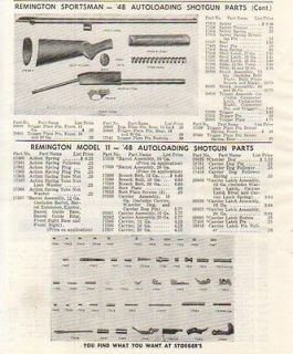 1953 remington ad model 48 11 48 shotgun parts list