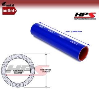 HPS 1 FT 0.25 6.5mm Blue 4 Ply Silicone Hose Tube Coupler Coolant 