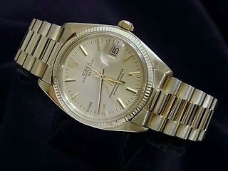 mens rolex solid 14k yellow gold date president watch genuine
