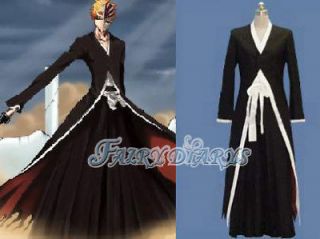 bleach ichigo kurosaki black and white cosplay costume from china