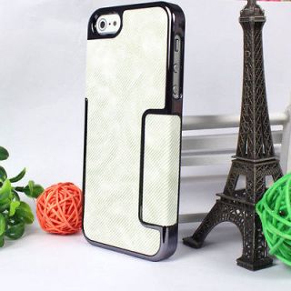 Newly listed New Chrome Leather Stripe Hard Back Case Cover for Apple 