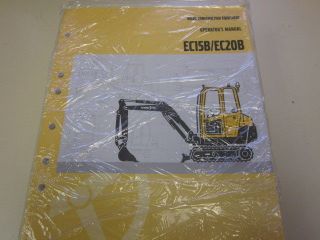 volvo ec15b ec20b excavator operators manual new 