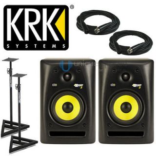 krk rokit 5 rp5 g2 monitor pair rp5g2 w cables