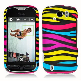 Newly listed Rainbow Zebra Hard Snap On Cover Case for HTC Mytouch 4G 