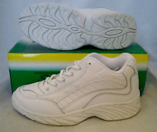 AD TEC Womens ATHLETIC WORK Running shoes size 7 NEW WHITE LEATHER ALL 