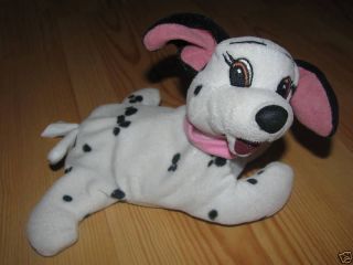 Disney 101 Dalmation Dog Jewel Bean Plush Pink Girl Soft Toy Stuffed 
