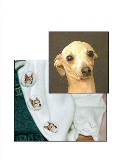 ITALIAN GREYHOUND dog BUTTON COVERS  NO SEWING. Also See greyhound 