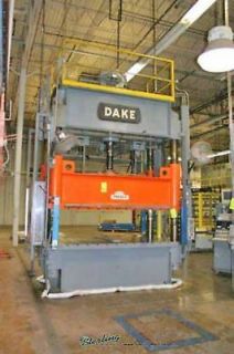 150 Ton Dake Hydraulic 4 Post Press (Downacting) Model 927 824 S/N 
