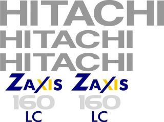 hitachi excavator decal set for zaxis 160 lc brand new