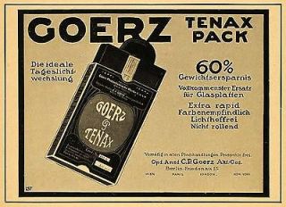 1914 Ad C. P. Goerz Berlin Germany Color Photography Glass Lenses Pack 